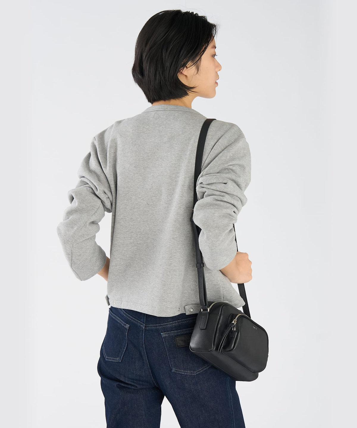 FEMME ウィメンズ WEBスペシャル ロゴ コットン 長袖 カーディガンプレッション グレー