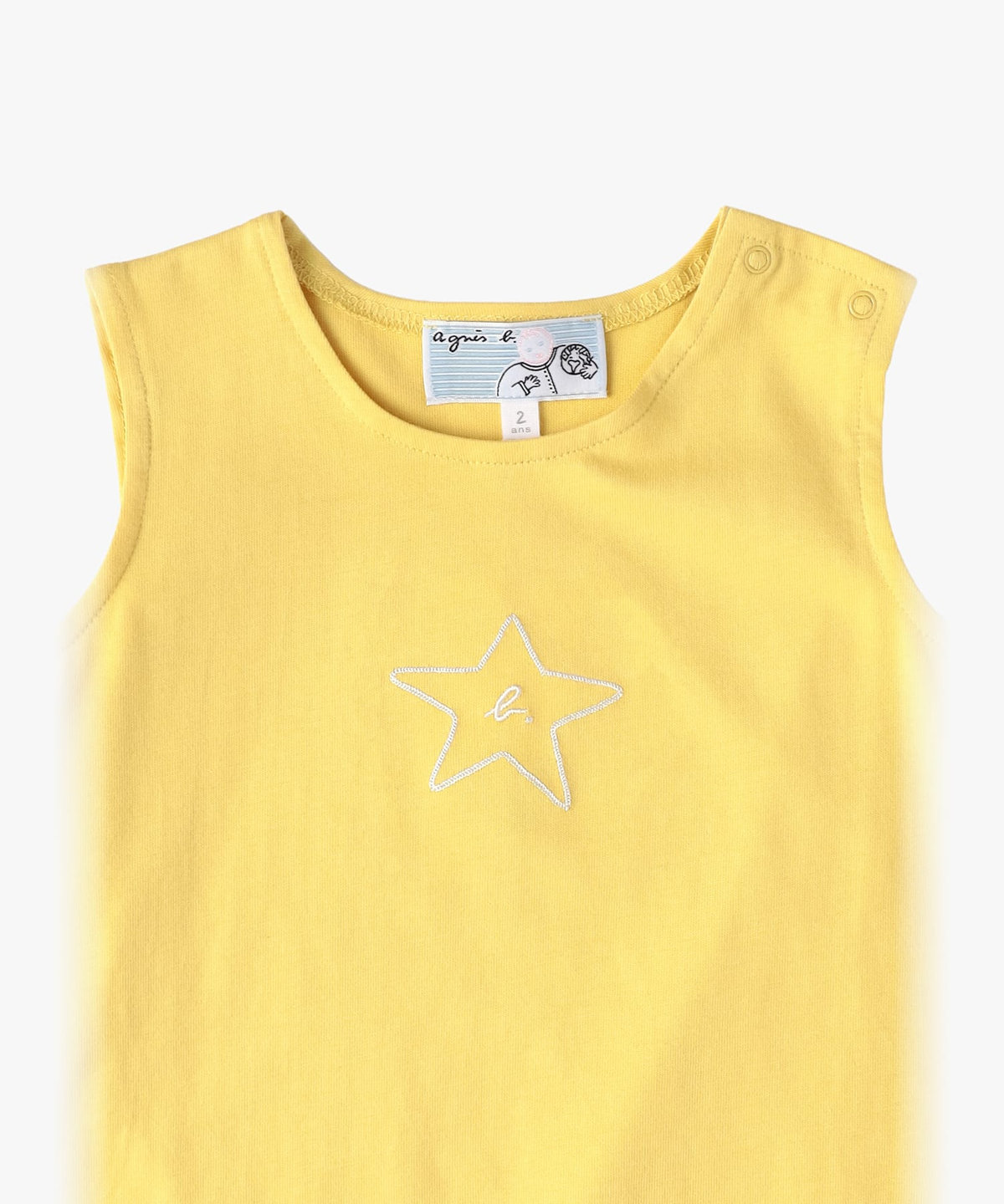ENFANT ベビー ベビー "b." ロゴ スター コットン ノースリーブ ワンピース "Barbie" イエロー