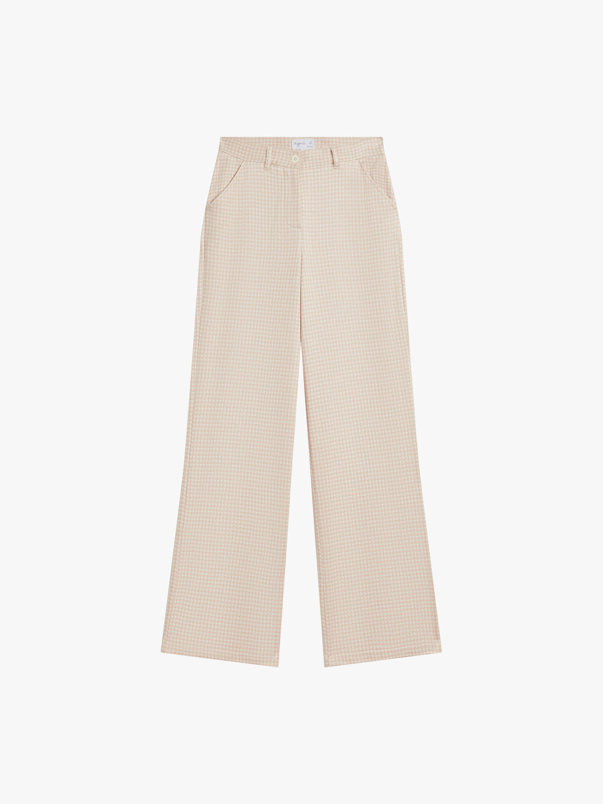 FEMME ウィメンズ 千鳥格子 ジャカード ワイドパンツ ”Polisson” ベージュ系その他