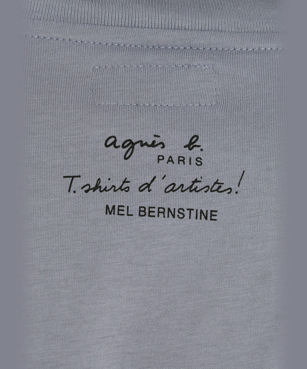 FEMME ウィメンズ プリント オーガニックコットン 5分袖 アーティスト Tシャツ "Mel Bernstine" グレー系その他