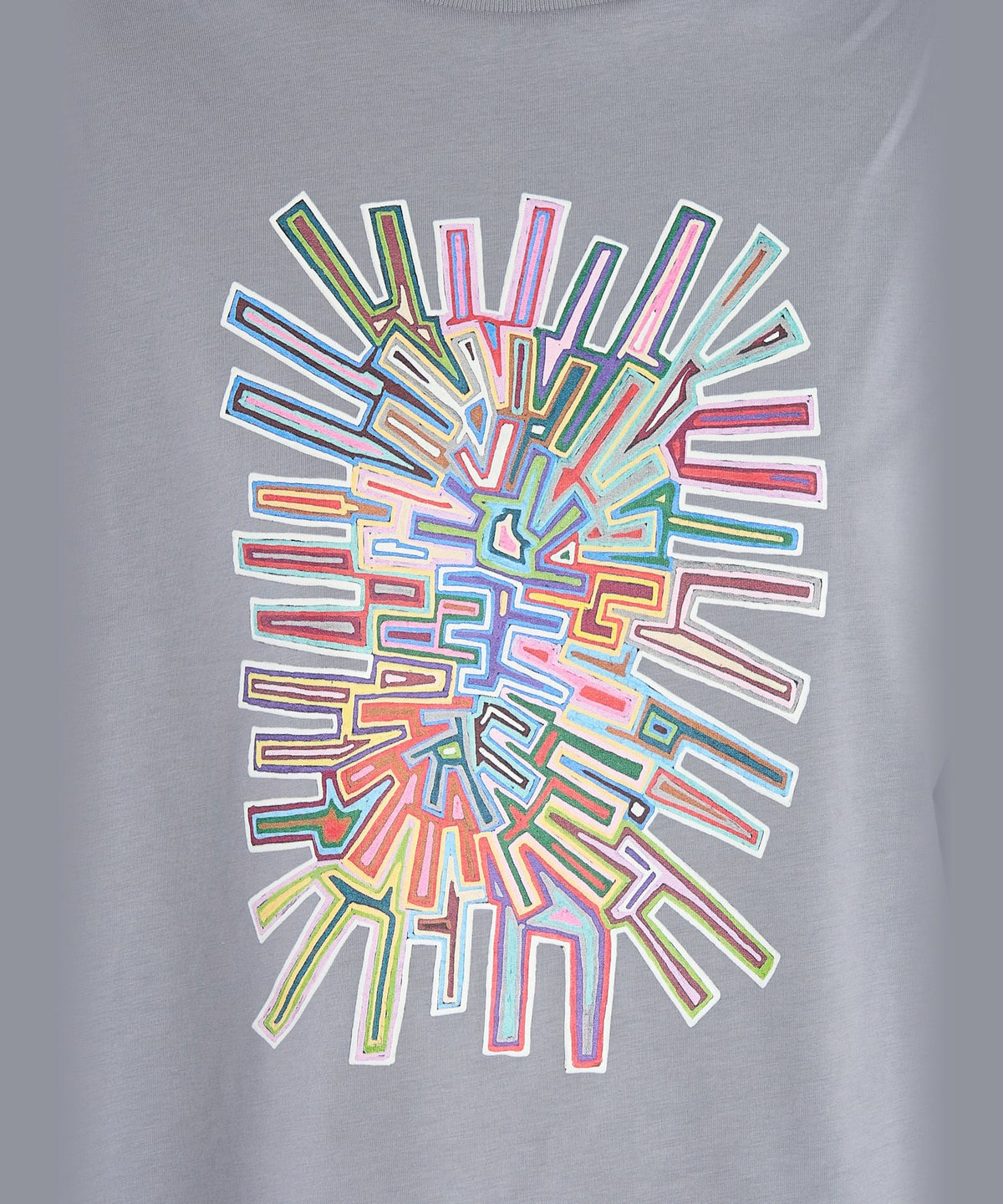 FEMME ウィメンズ プリント オーガニックコットン 5分袖 アーティスト Tシャツ "Mel Bernstine" グレー系その他