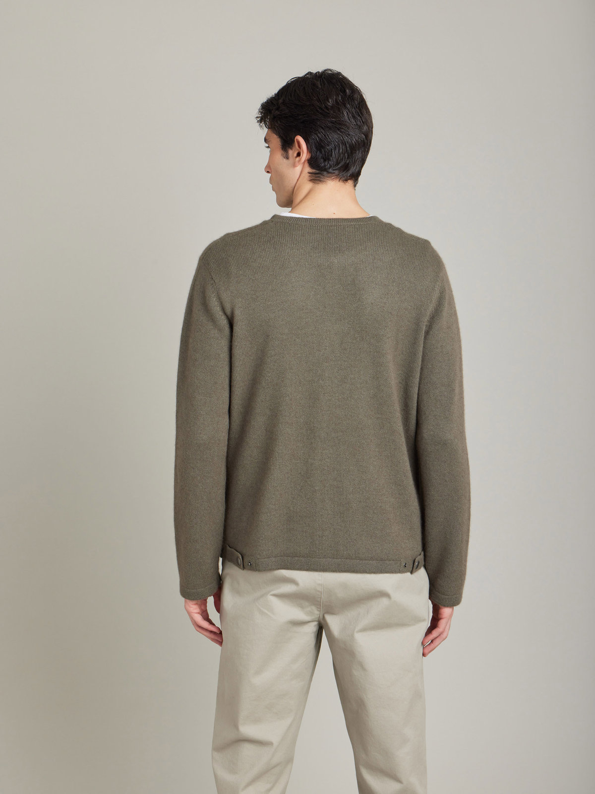 HOMME メンズ 【Outlet】LU31 CARDIGAN ジップカーディガン カーキ