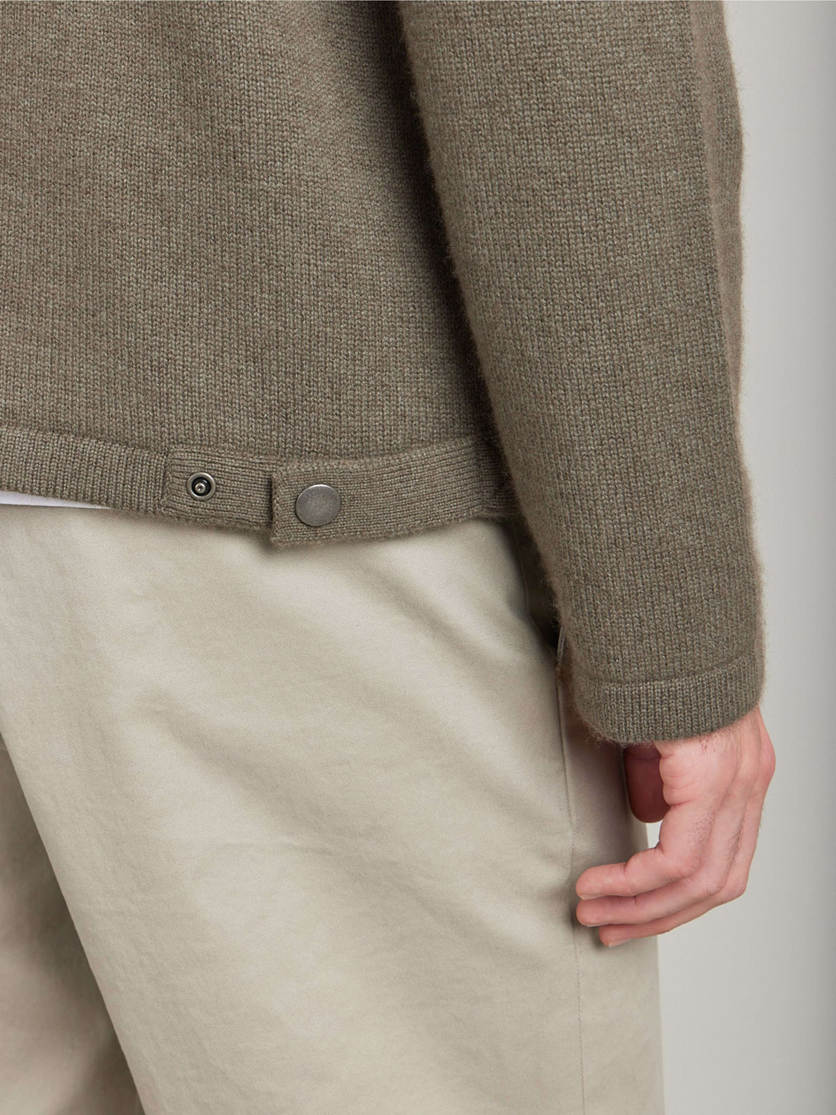 HOMME メンズ 【Outlet】LU31 CARDIGAN ジップカーディガン カーキ