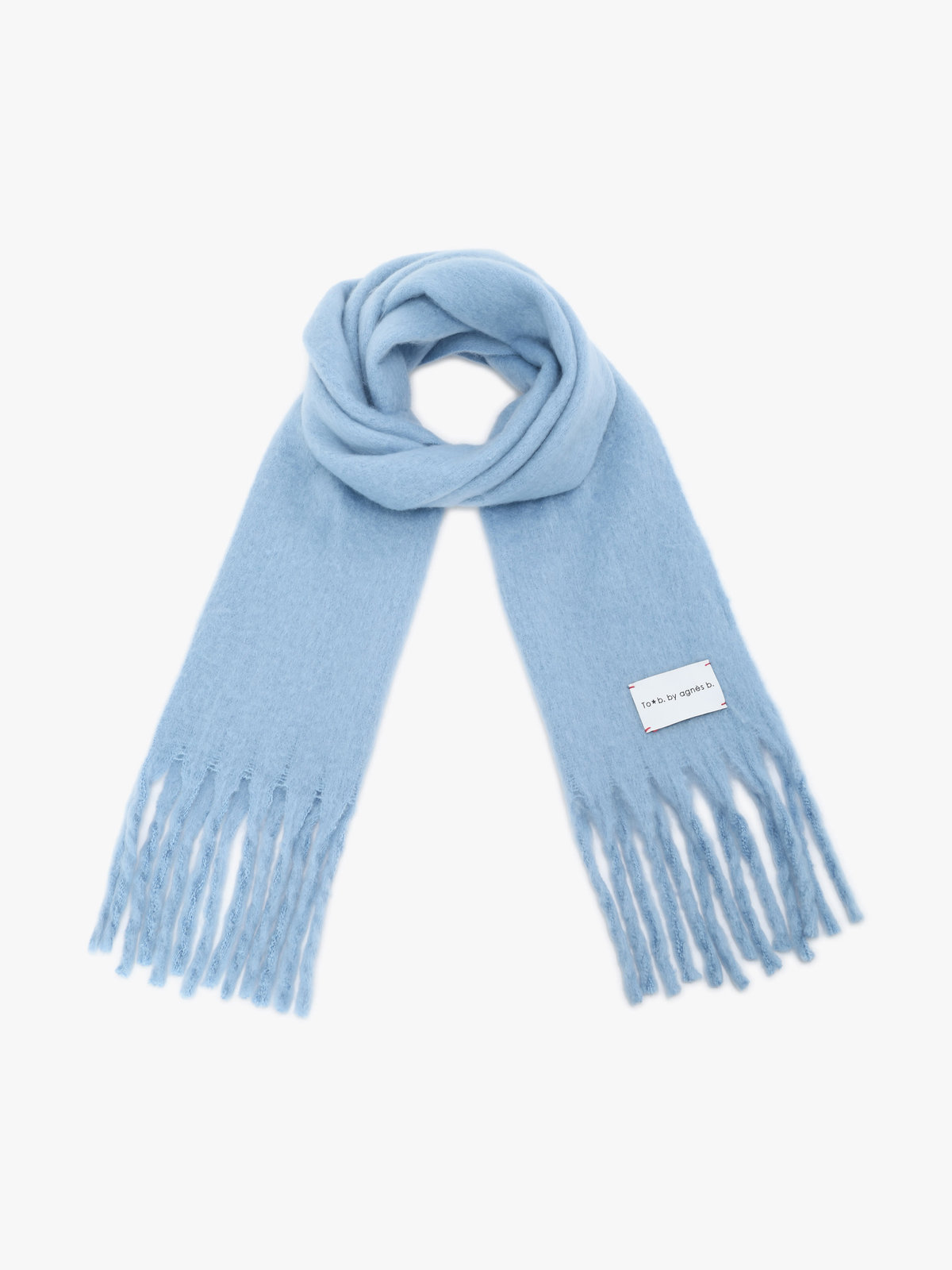 To b. by agnès b. カラー マフラー ブルー
