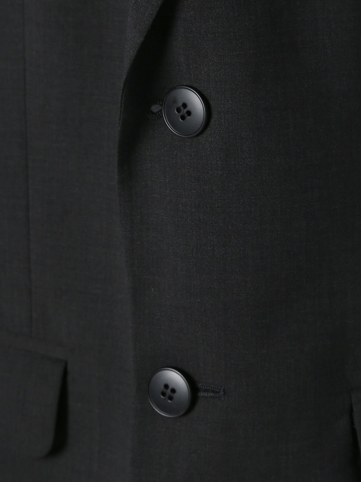 HOMME メンズ ウール テーラード ジャケット "Domino" グレー×ブラック