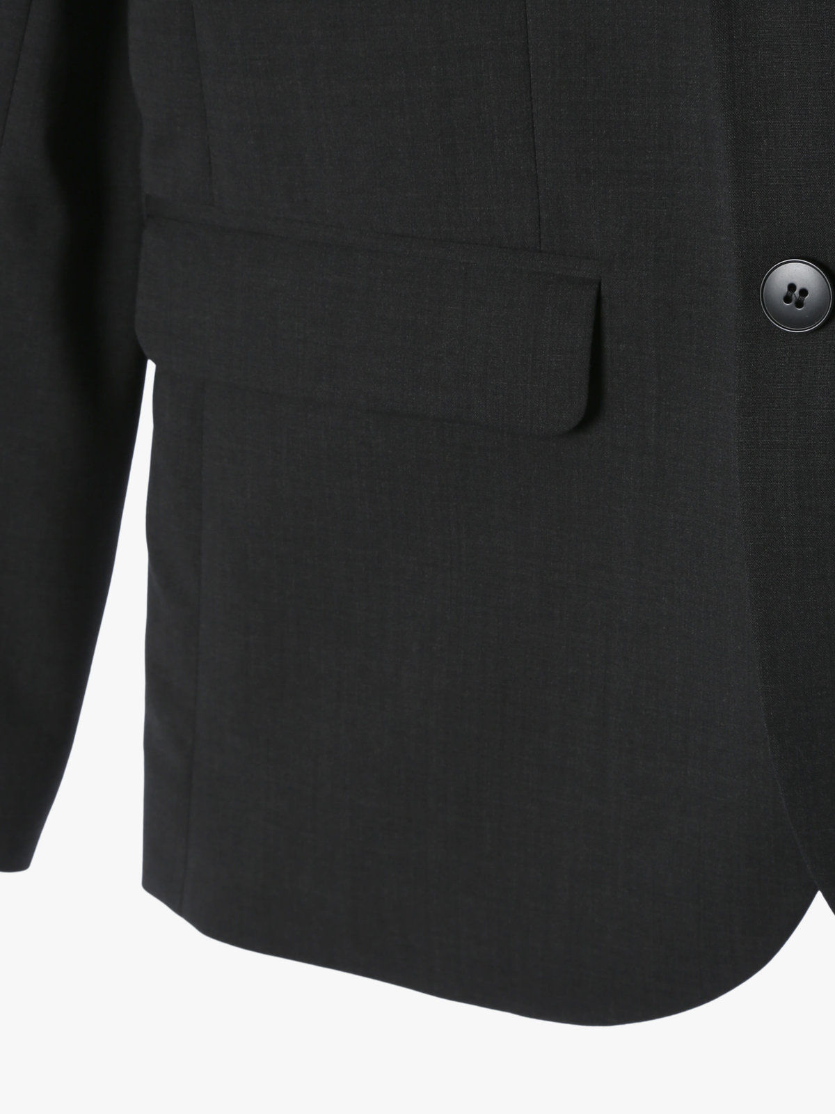 HOMME メンズ ウール テーラード ジャケット "Domino" グレー×ブラック