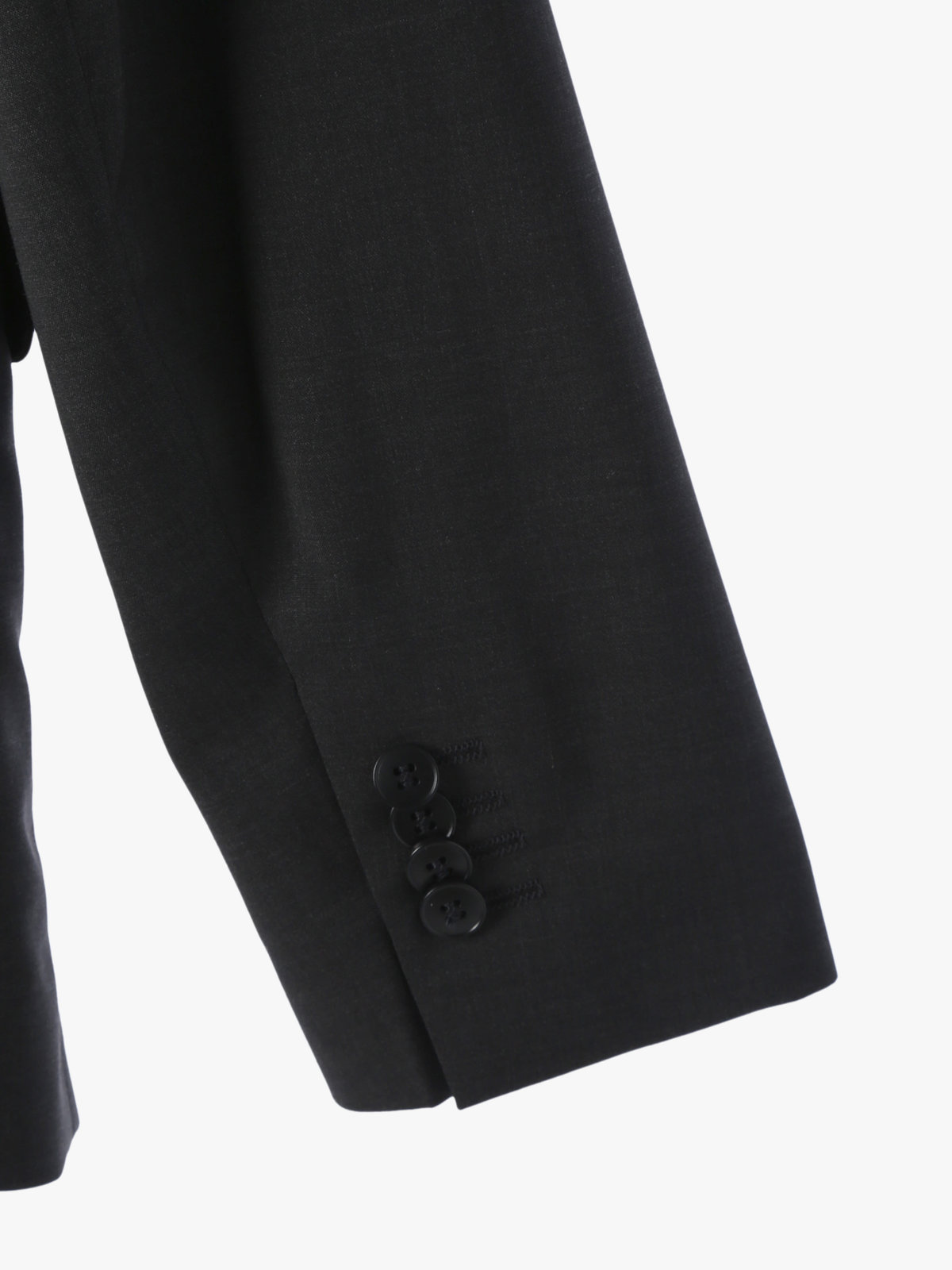 HOMME メンズ ウール テーラード ジャケット "Domino" グレー×ブラック