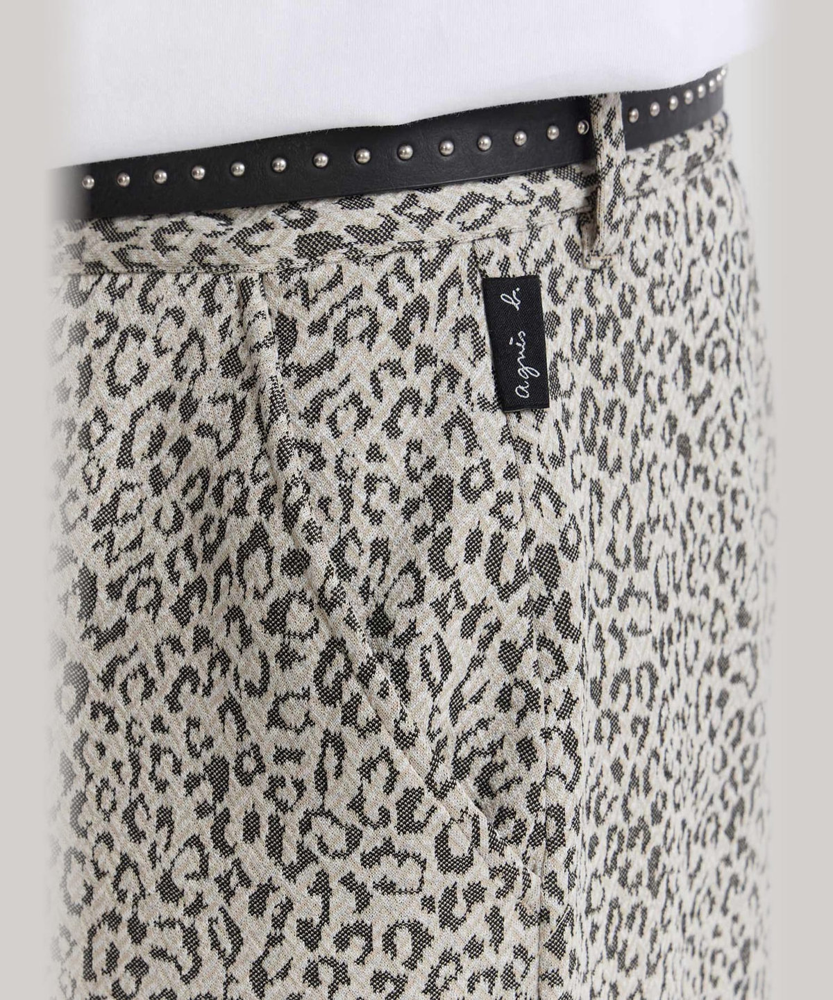 HOMME メンズ メンズ レオパード ジャカード バミューダ パンツ "Danel" ベージュ