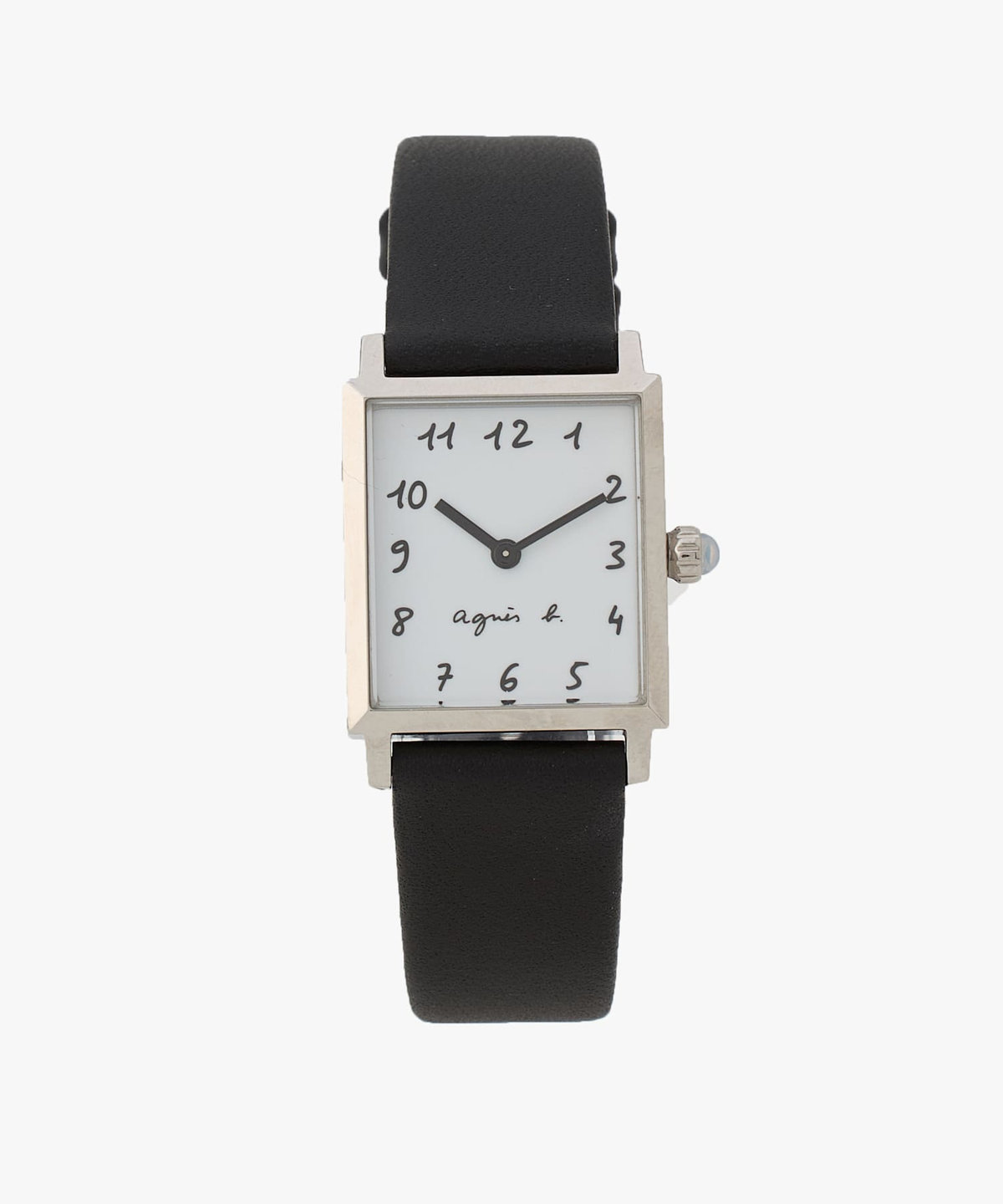 FEMME ウィメンズ ブラック レザー スクエア ウォッチ "Marcello" ブラック