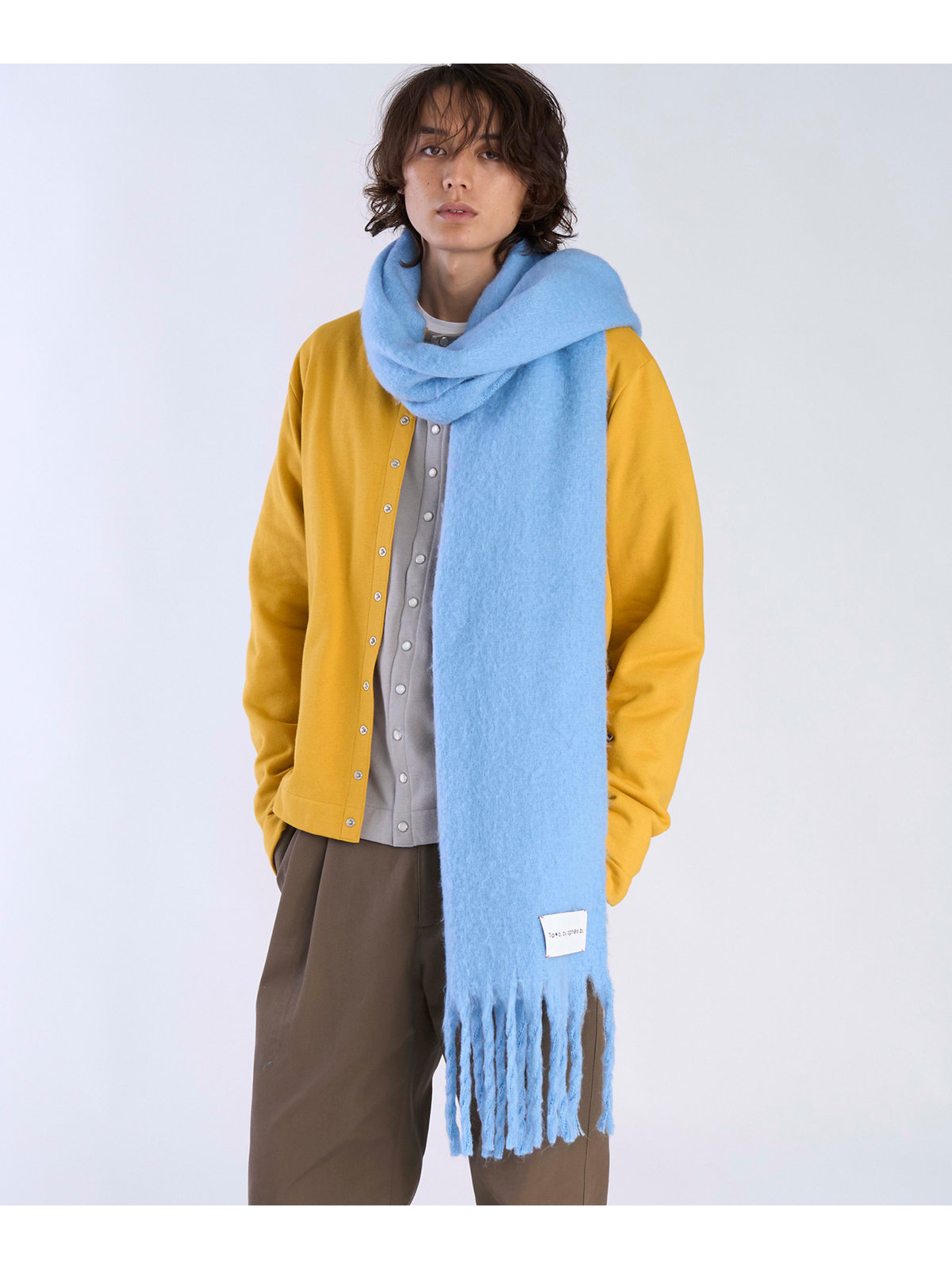 To b. by agnès b. カラー マフラー ブルー