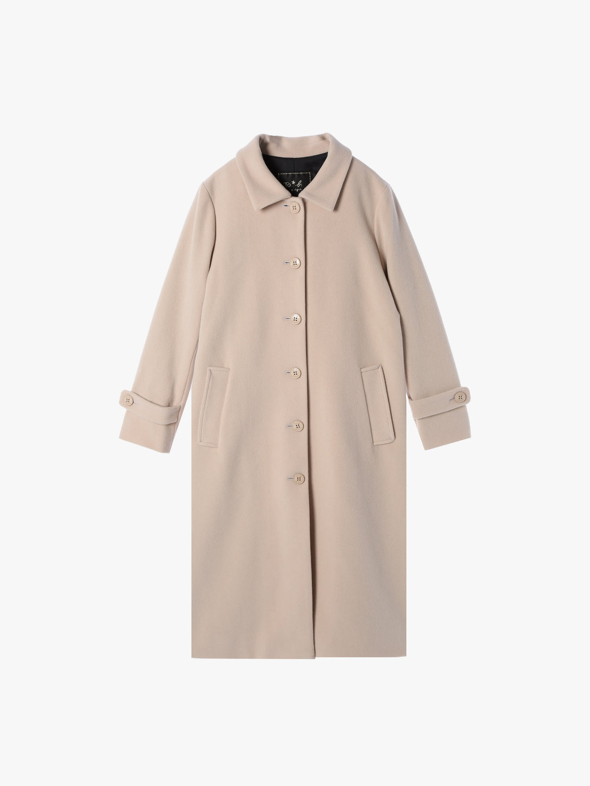 To b. by agnès b. ウール ロングコート ホワイト