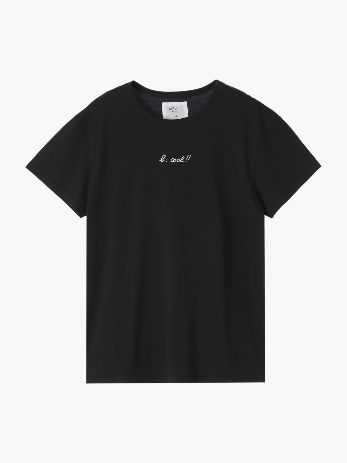 To b. by agnès b. 【Outlet】To b. by agnes b.× green label relaxing オーガニックコットン 刺繍 Tシャツ "b. cool!!" ブラック