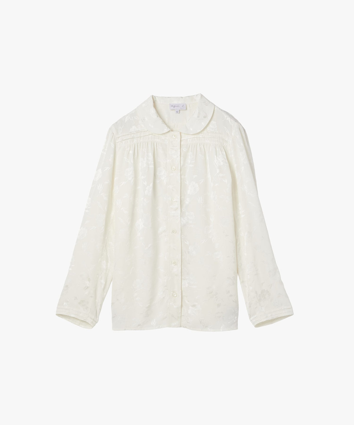 FEMME ウィメンズ フローラルパターン 長袖 ブラウス "Alice" アイボリー