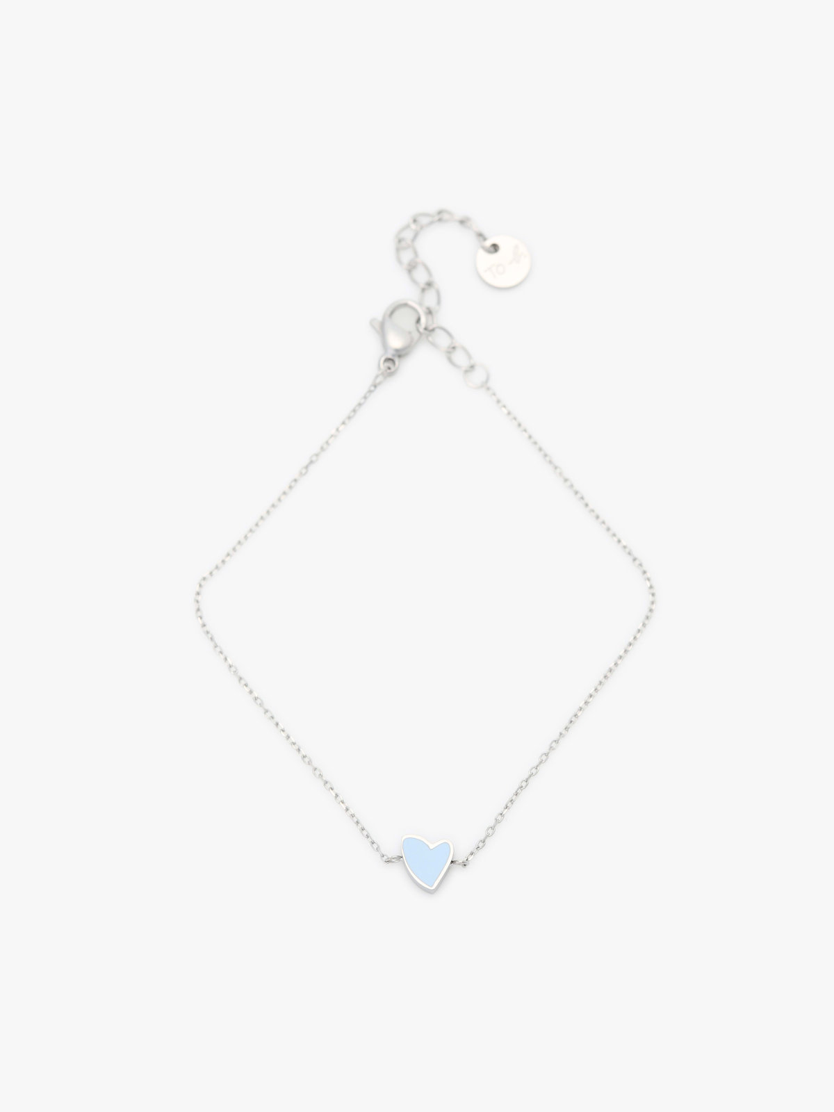 To b. by agnès b. ミニハート ブレスレット ライトブルー