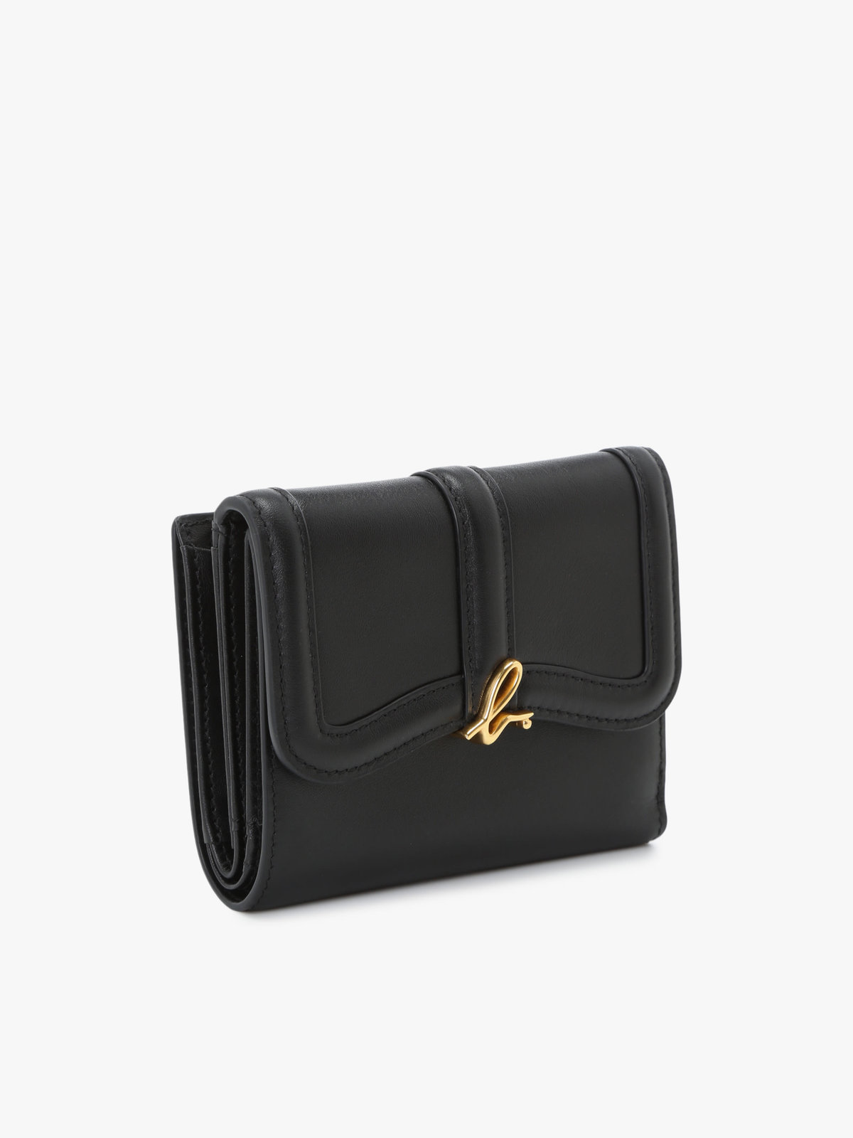 VOYAGE ウィメンズ バッグ＆ウォレット レザー 三つ折り ウォレット”Ingrid” ZAW03-01 ブラック