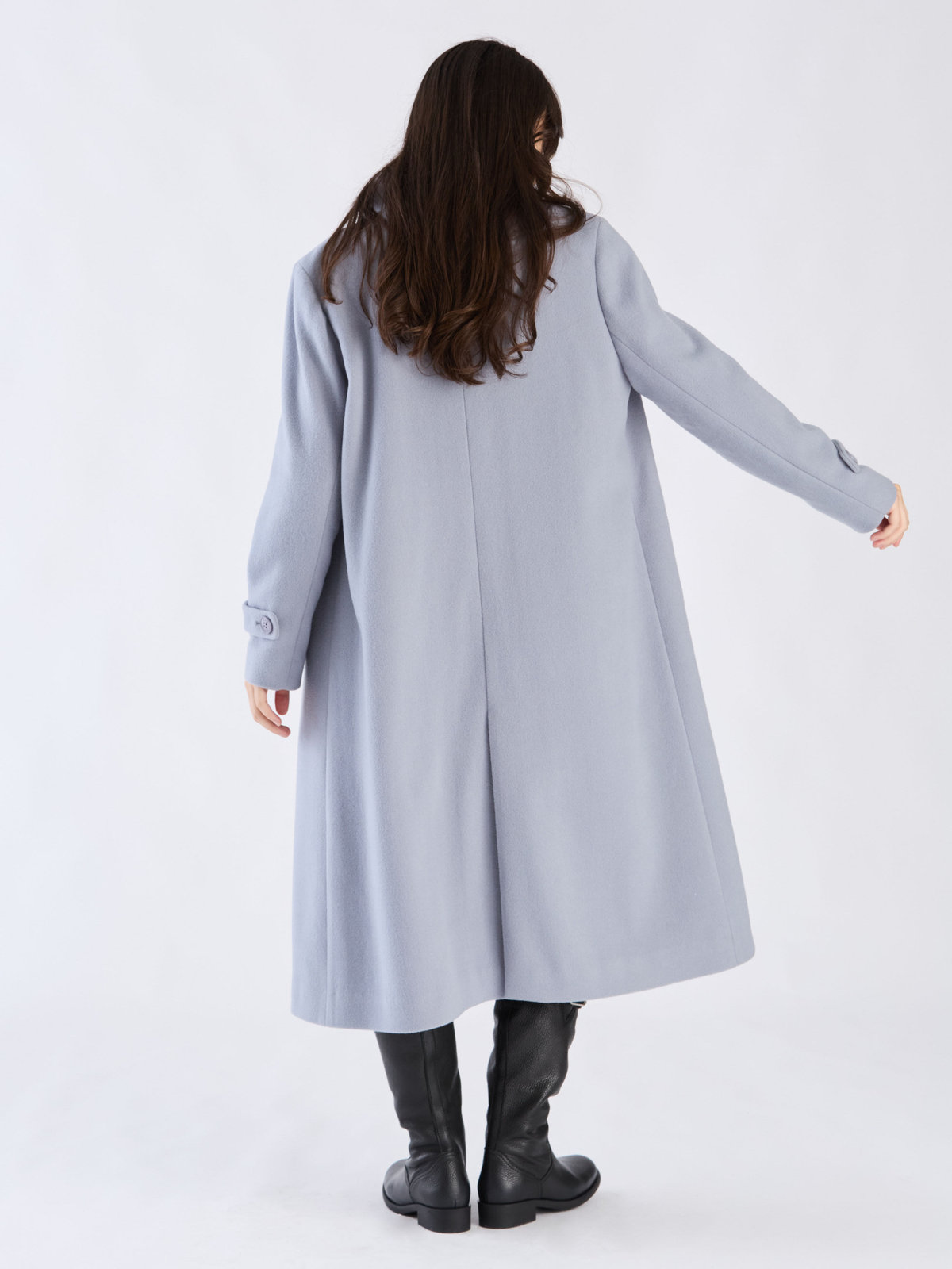 To b. by agnès b. 【Outlet】ウール ロングコート ライトブルー