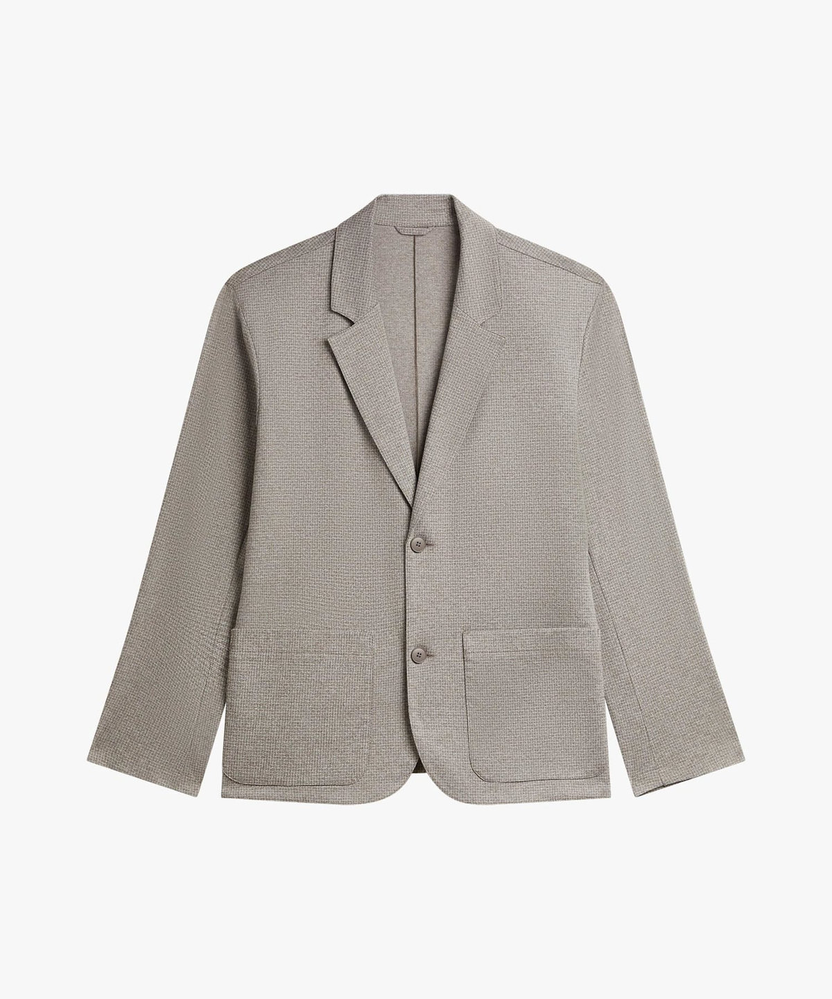 HOMME メンズ メンズ チェック コットンジャージー オーバーサイズ テーラードジャケット "Greenford Large" ベージュ