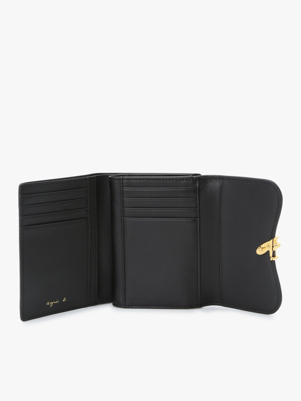 VOYAGE ウィメンズ バッグ＆ウォレット レザー 三つ折り ウォレット”Ingrid” ZAW03-01 ブラック