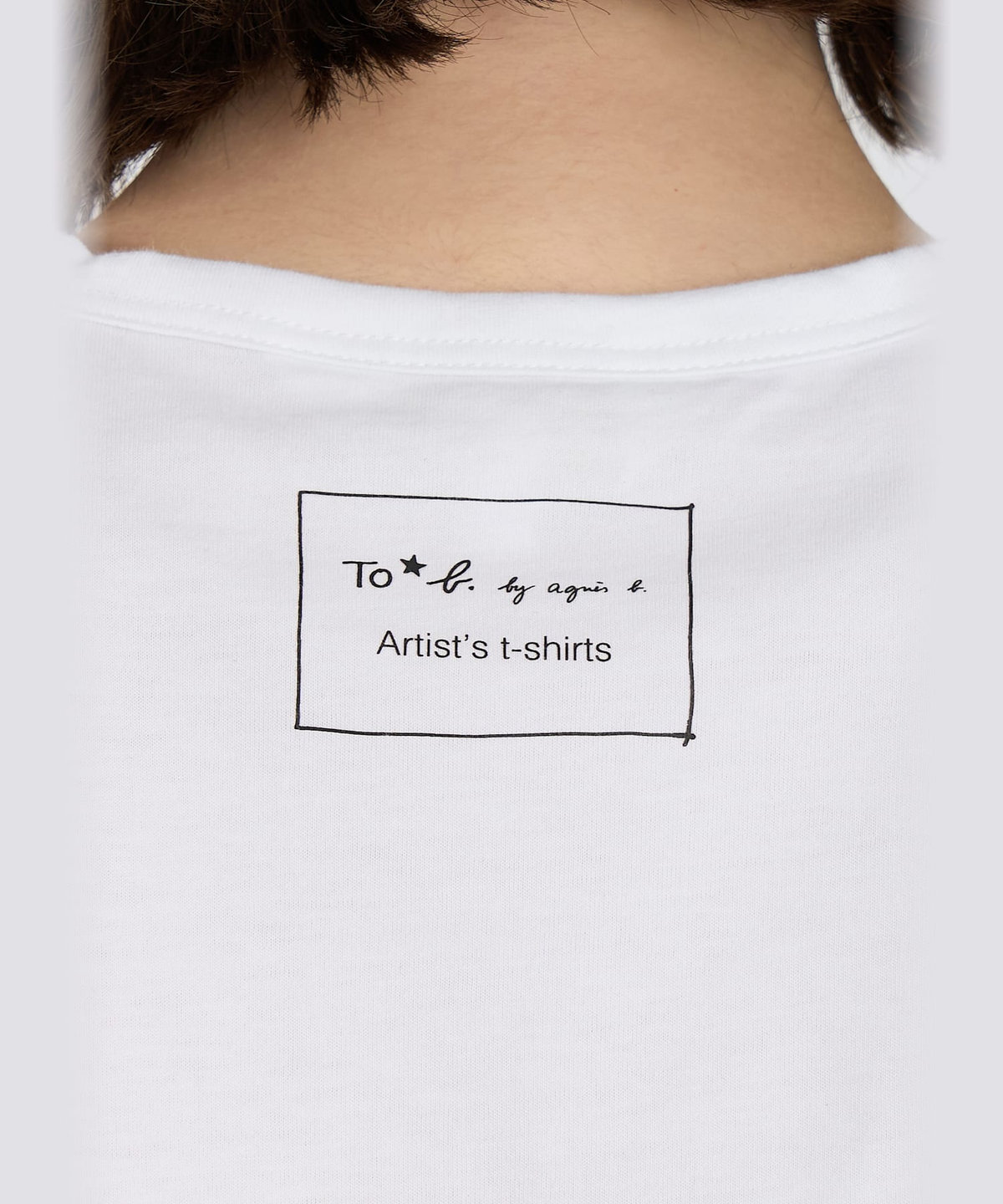 To b. by agnès b. Blooms in Dots(Rose)  オーガニックコットン 半袖 アーティスト Tシャツ ホワイト