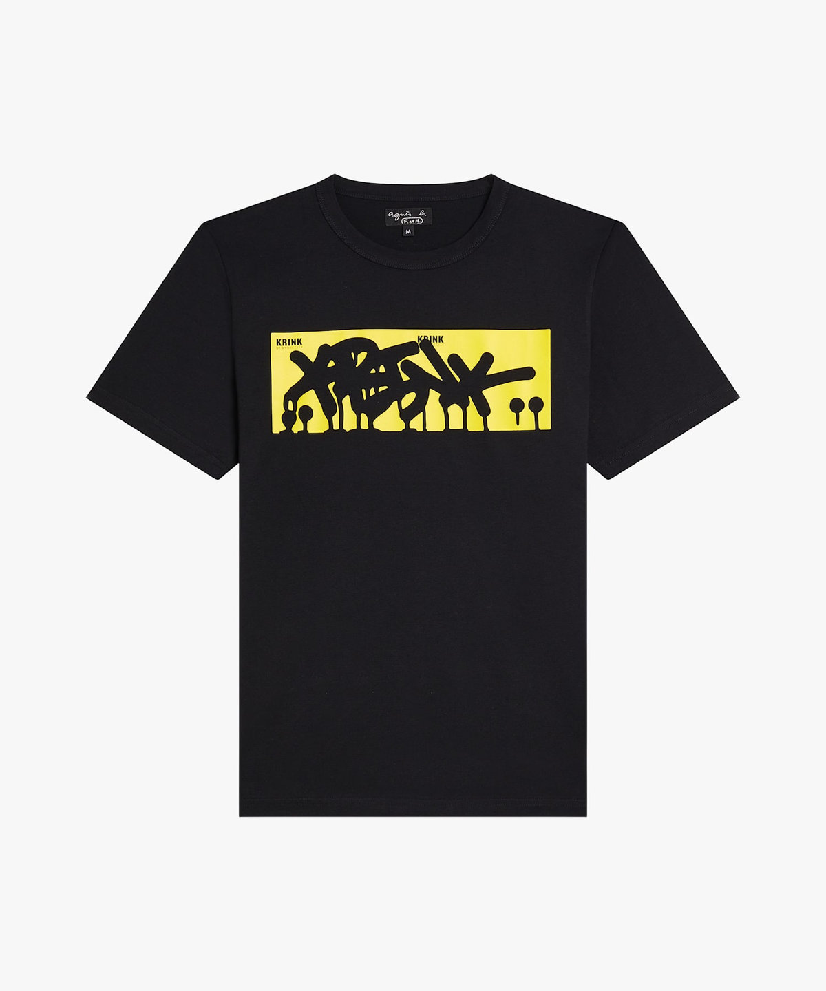 FEMME ウィメンズ プリント コットン 半袖 アーティスト Tシャツ "Krink" ブラック