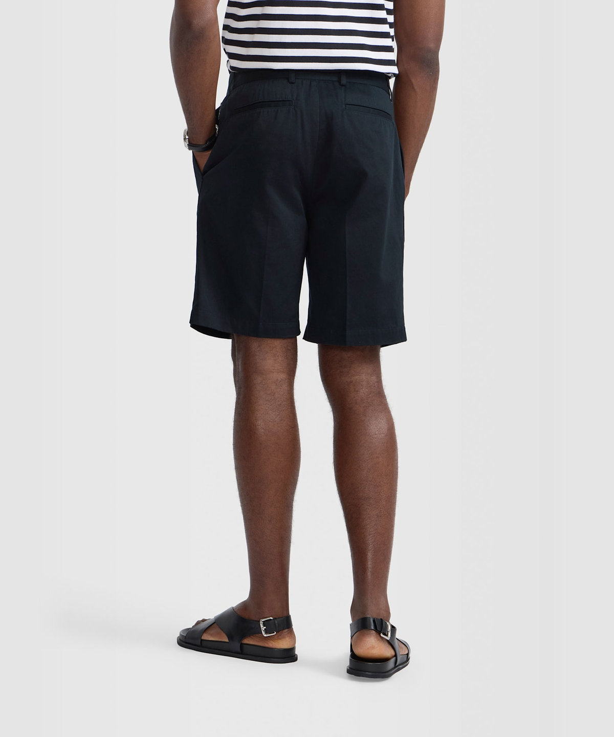 HOMME メンズ メンズ コットンドリル ショートパンツ "Unai" ネイビー