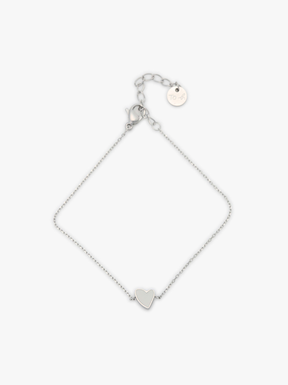To b. by agnès b. ミニハート ブレスレット シルバー