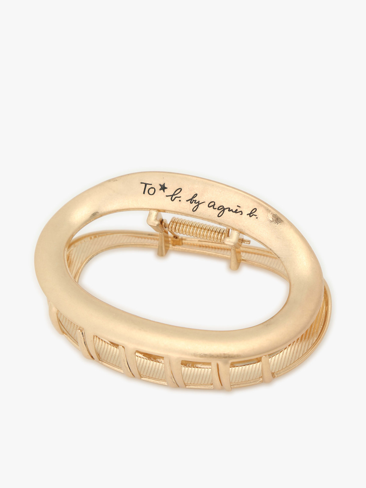 To b. by agnès b. ”To b.” ロゴ ヘアクリップ ゴールド