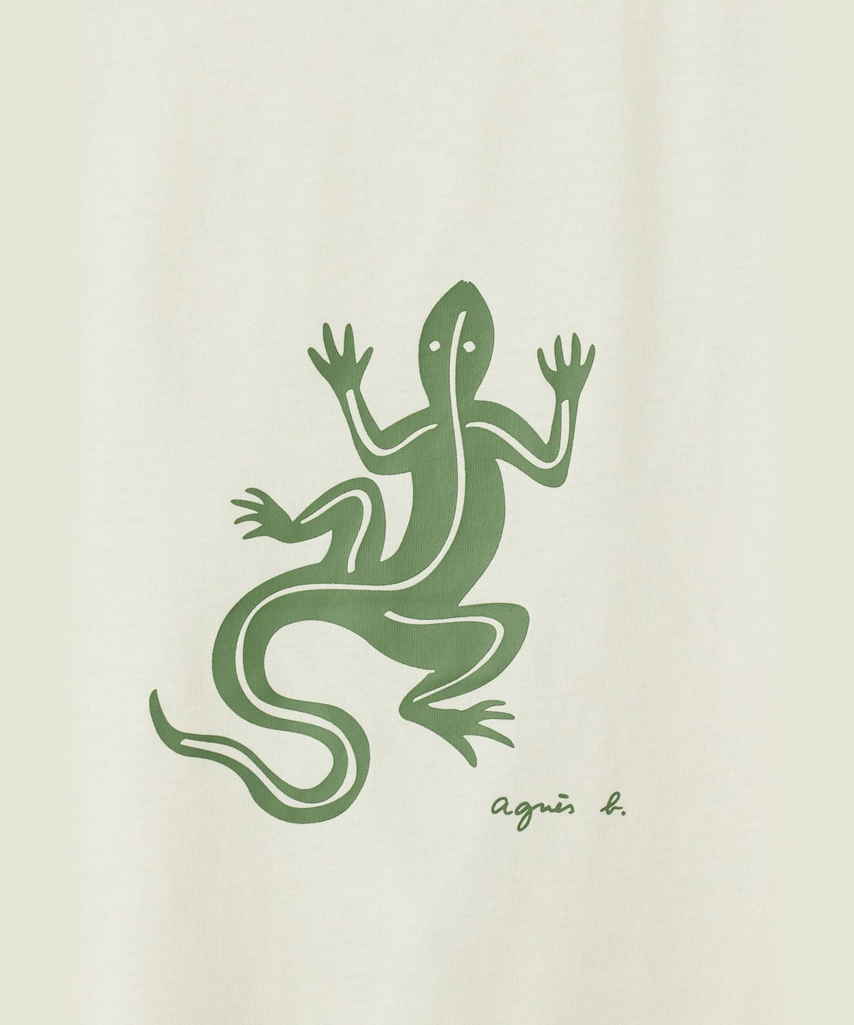 HOMME メンズ メンズ アイコニック コットン 半袖 Tシャツ "Lezard" ホワイト系その他