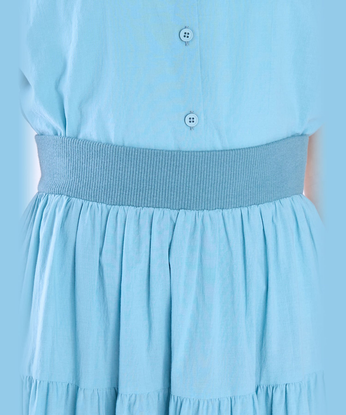 To b. by agnès b. コットン フォーティアード スカート ブルー系その他