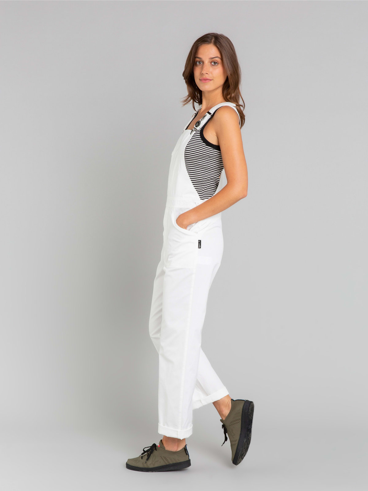 FEMME ウィメンズ UP46 SALOPETTE サロペット ホワイト