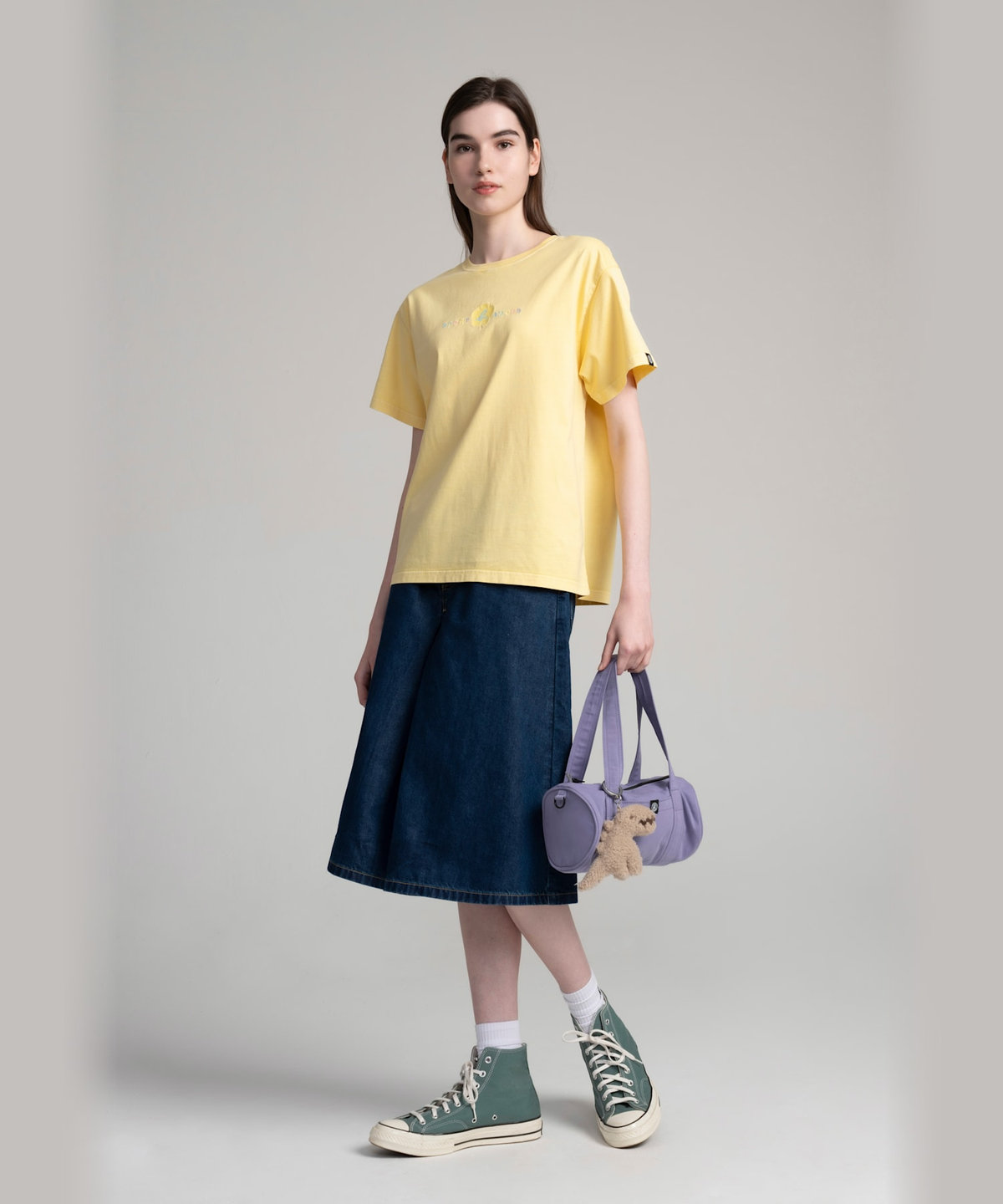 FEMME ウィメンズ SPORT b. ディノ XL フラッフィー キーチェーン ベージュ×ブラック