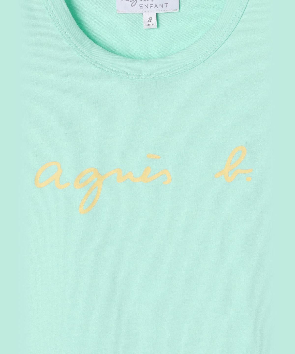 ENFANT ユニセックス キッズ ロゴ コットン 半袖 Tシャツ ブルー