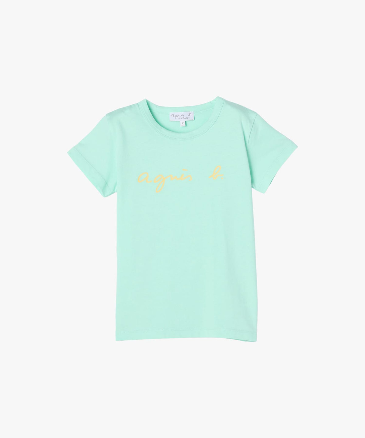ENFANT ユニセックス キッズ ロゴ コットン 半袖 Tシャツ ブルー