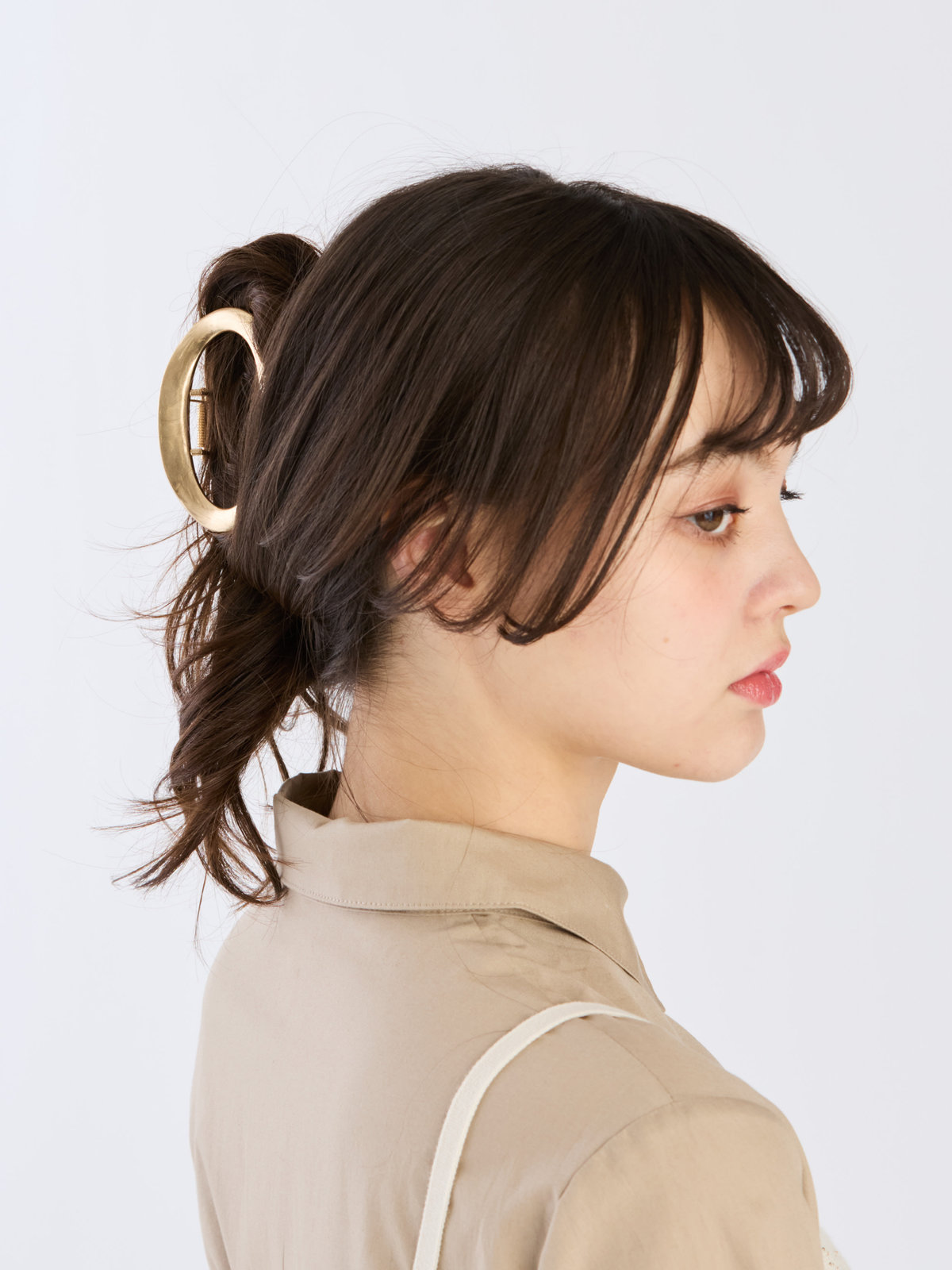 To b. by agnès b. ”To b.” ロゴ ヘアクリップ ゴールド
