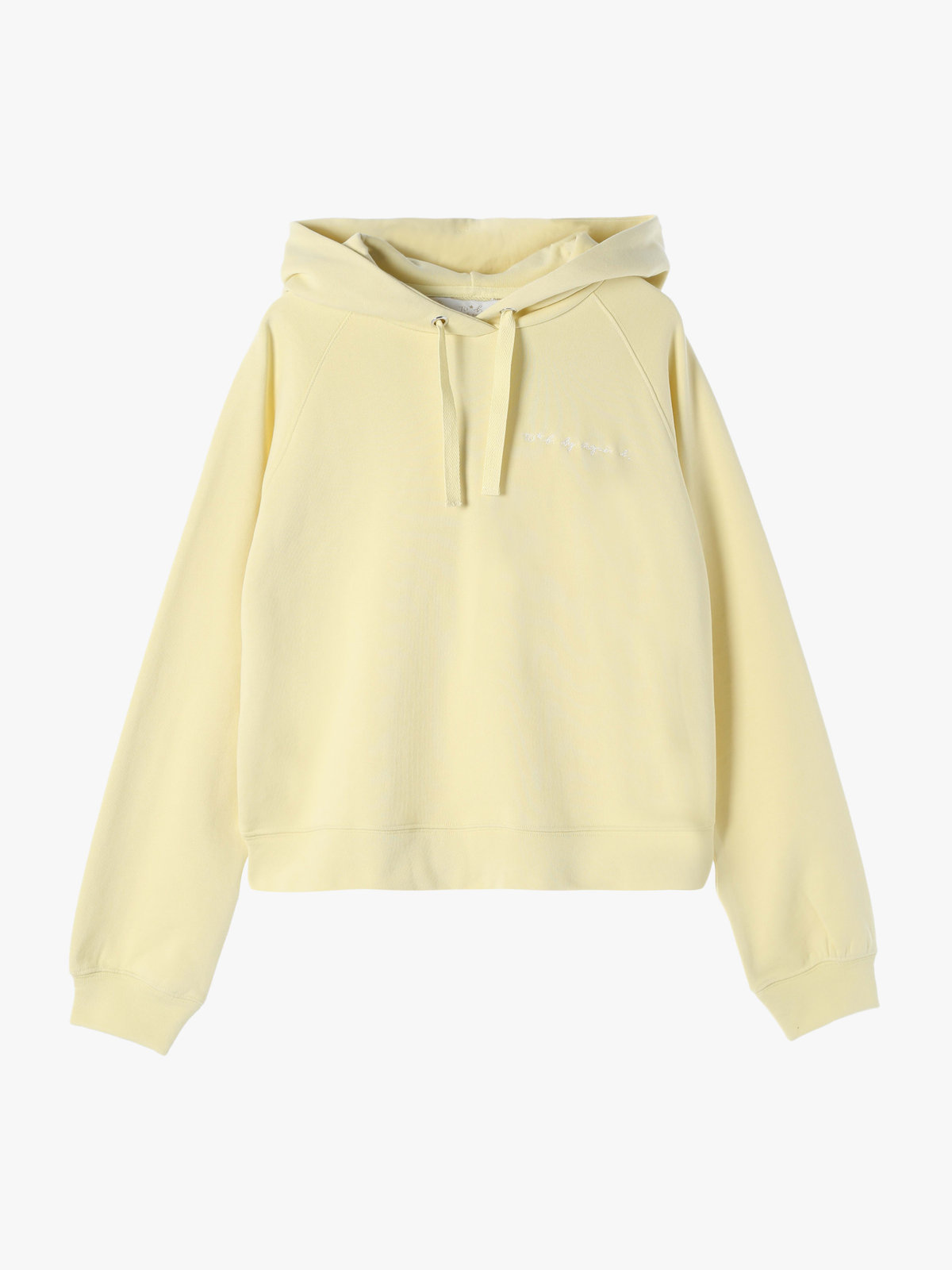 To b. by agnès b. 【Outlet】ロゴ刺繍 コットン ニューマカロンカラー スウェットフーディー イエロー