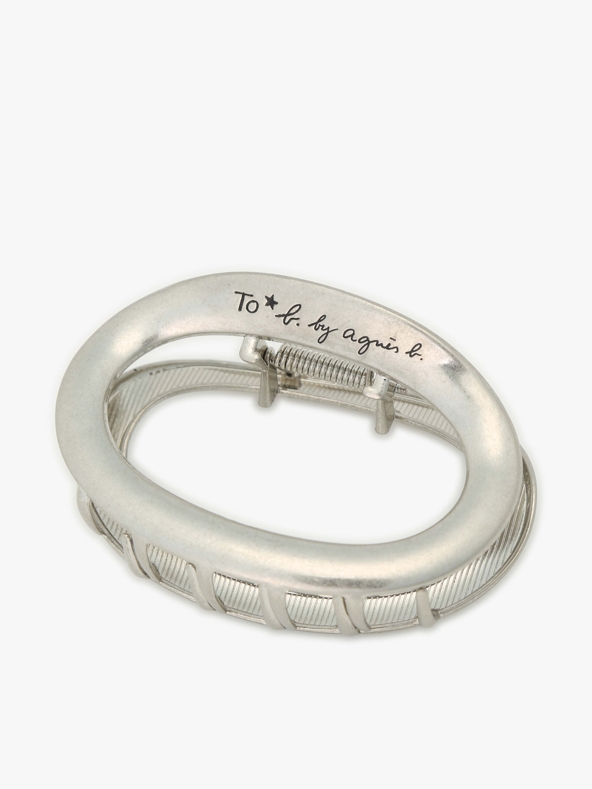 To b. by agnès b. ”To b.” ロゴ ヘアクリップ シルバー
