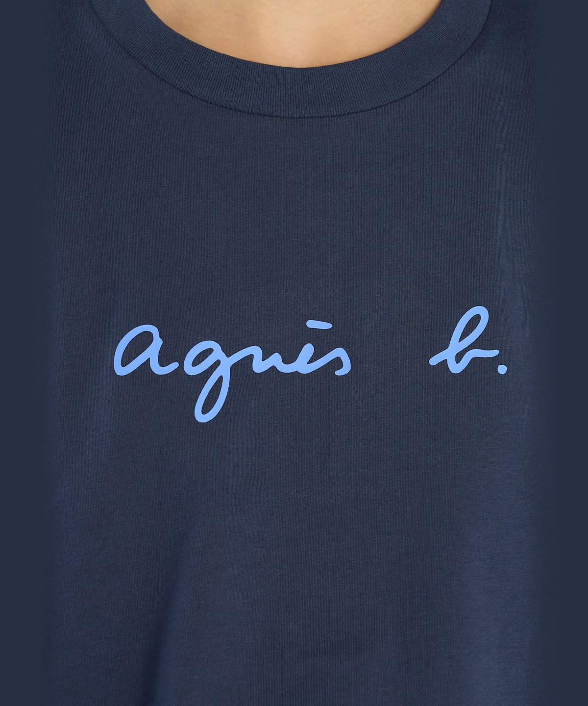 FEMME ウィメンズ ロゴ コットン 5分袖 Tシャツ "Yoko" ブルー系その他
