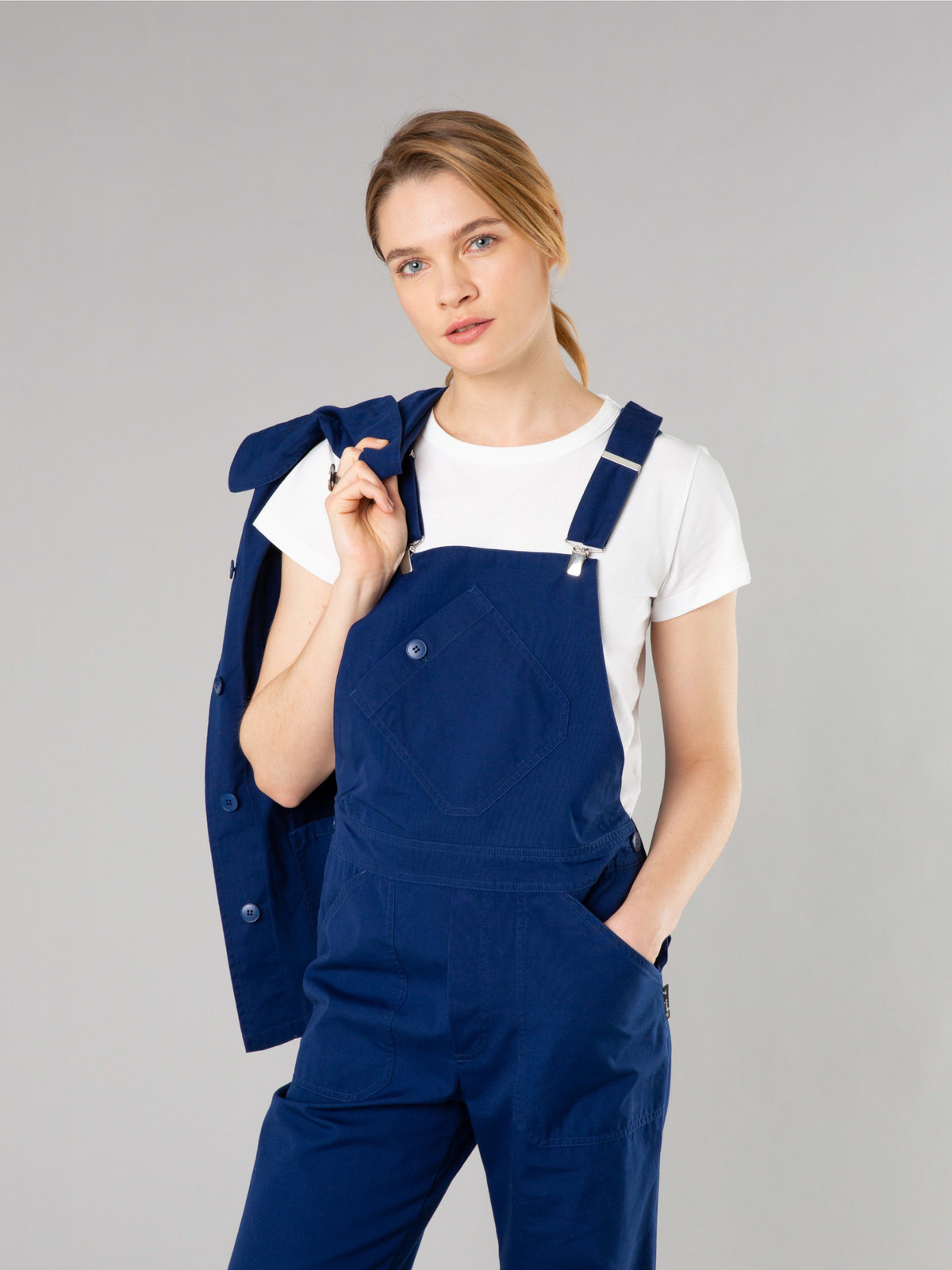 FEMME ウィメンズ UP46 SALOPETTE サロペット ネイビー