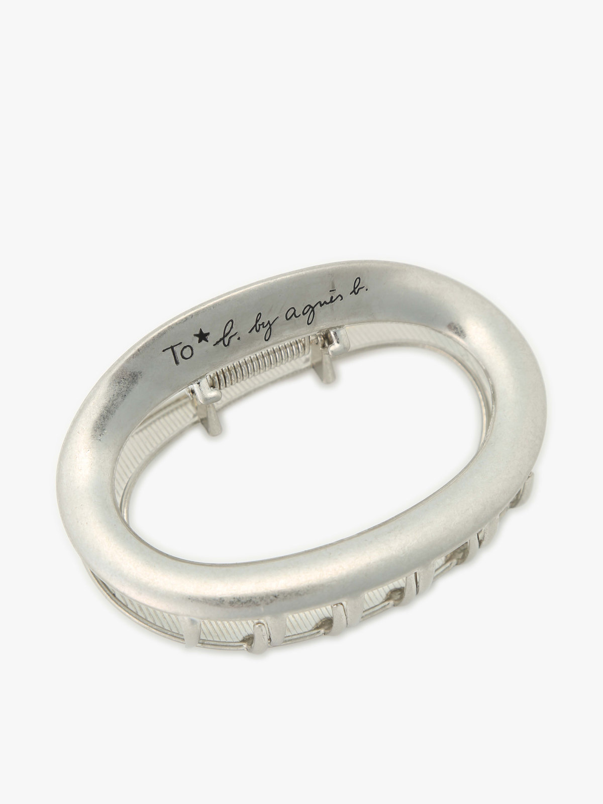 To b. by agnès b. ”To b.” ロゴ ヘアクリップ シルバー