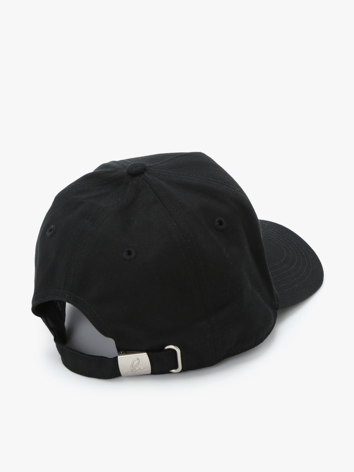 HOMME メンズ メンズ ロゴ刺繍 コットン キャップ ”Charles” ブラック
