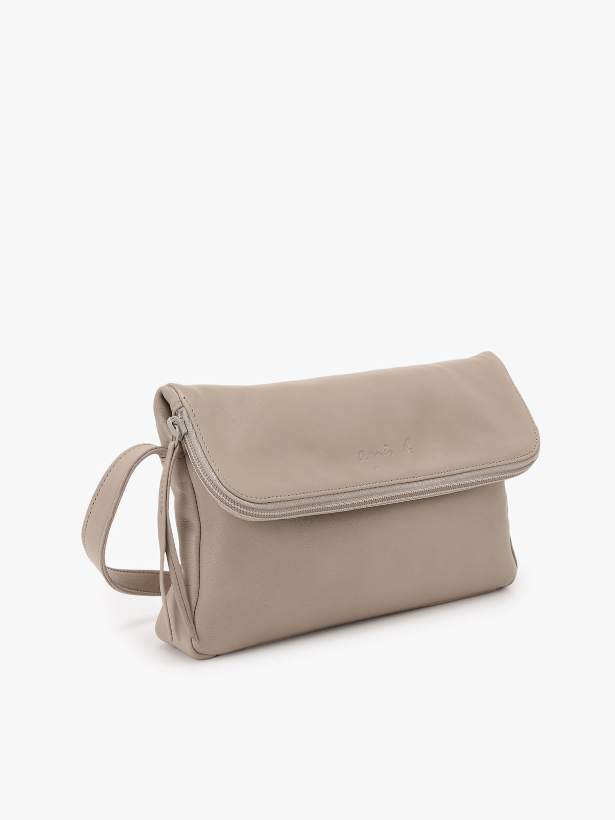 FEMME ウィメンズ ラムスキンレザー ショルダーバッグ "Asya" ベージュ