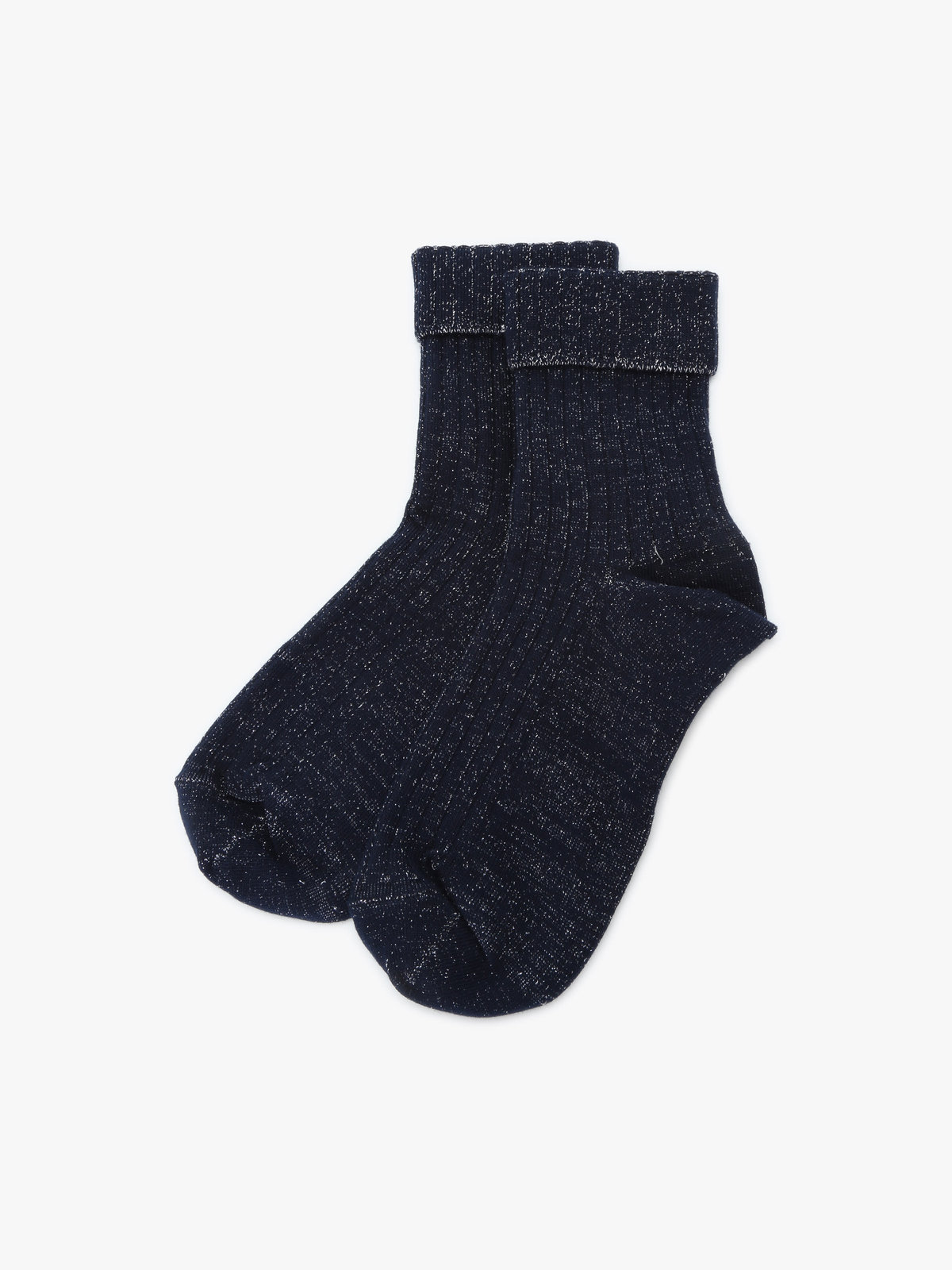 FEMME ウィメンズ シルバーラメ ソックス "Estelle" ブルー系その他