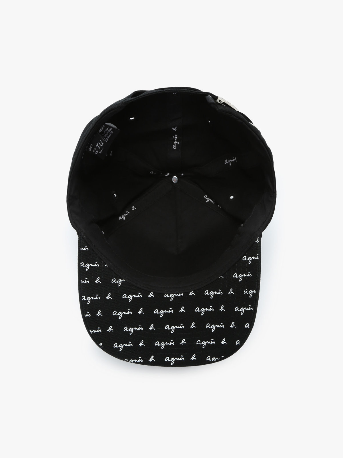 HOMME メンズ メンズ ロゴ刺繍 コットン キャップ ”Charles” ブラック