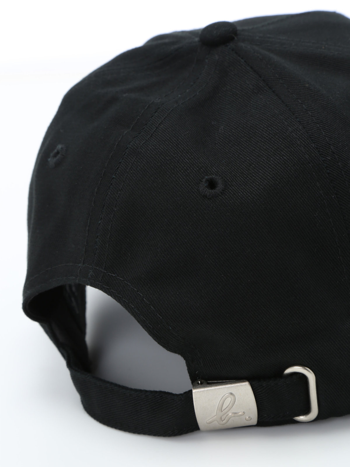 HOMME メンズ メンズ ロゴ刺繍 コットン キャップ ”Charles” ブラック