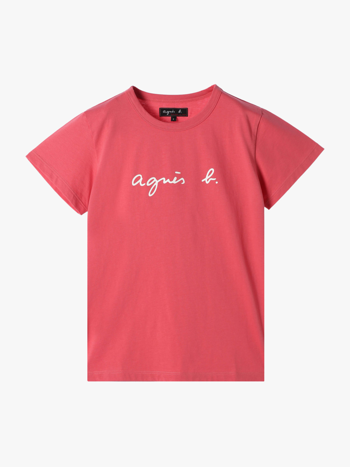 FEMME ウィメンズ ロゴプリント コットン 半袖 Tシャツ "Brando" ピンク