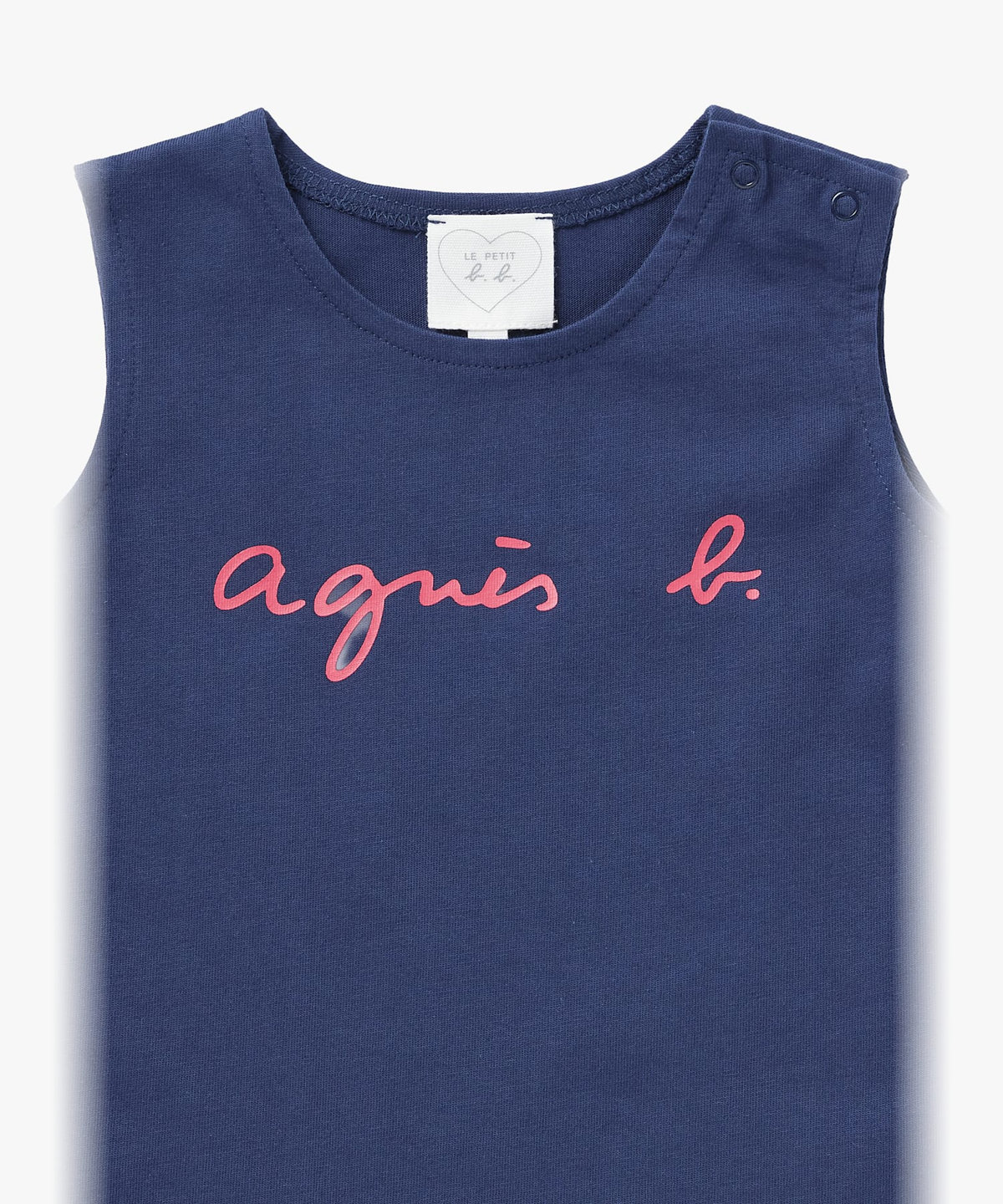 ENFANT ベビー ベビー ロゴ コットン ノースリーブ ワンピース "Barbie" ネイビー