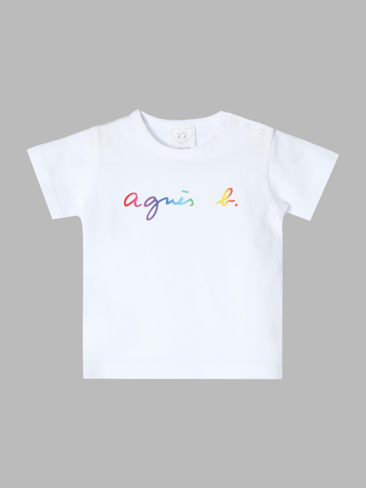 ENFANT ベビー ベビー ロゴ コットン 半袖 Tシャツ ホワイト