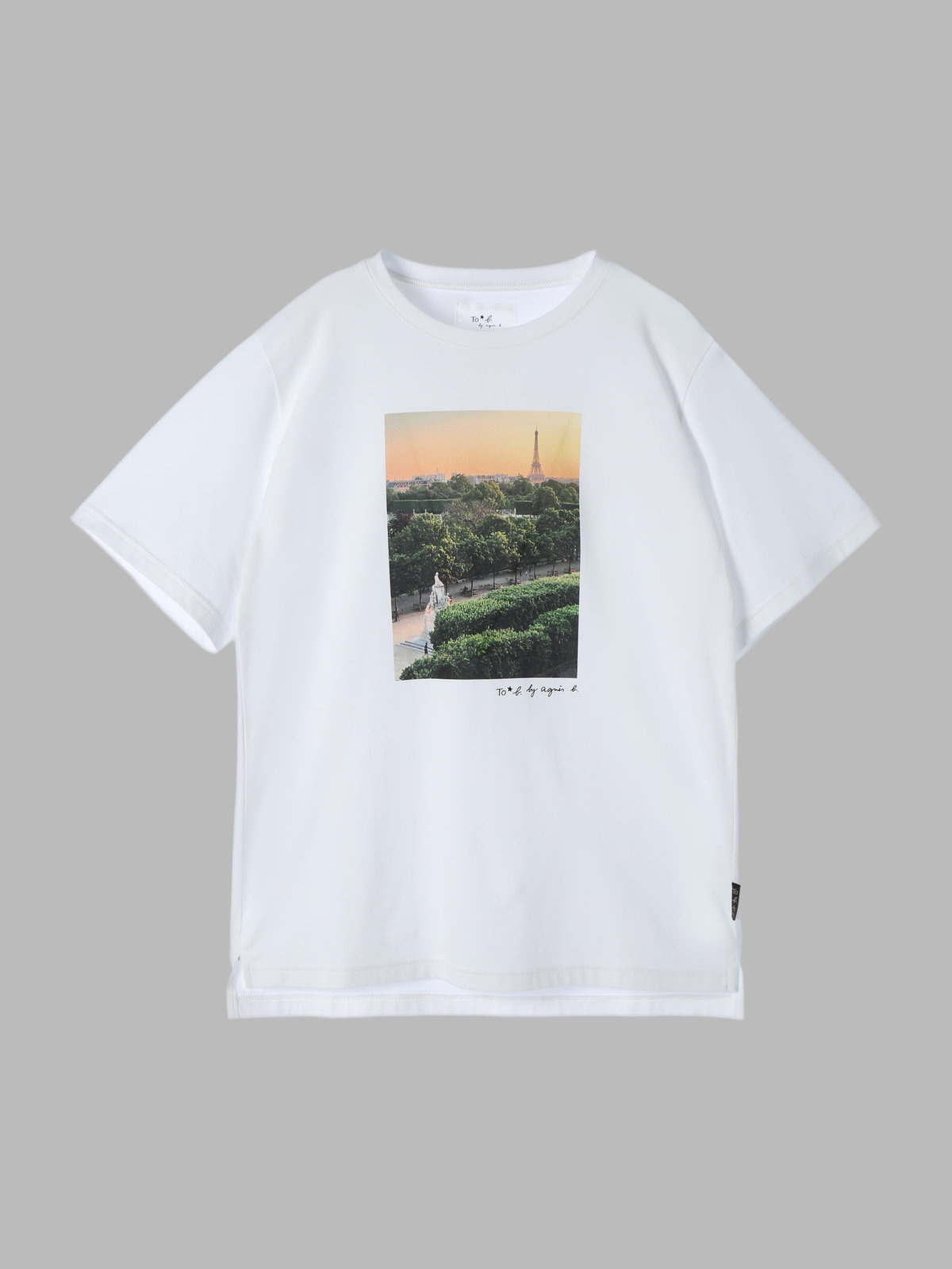 To b. by agnès b. 【Outlet】To b. by agnes b.× green label relaxing オーガニックコットン フォトプリント Tシャツ ホワイト