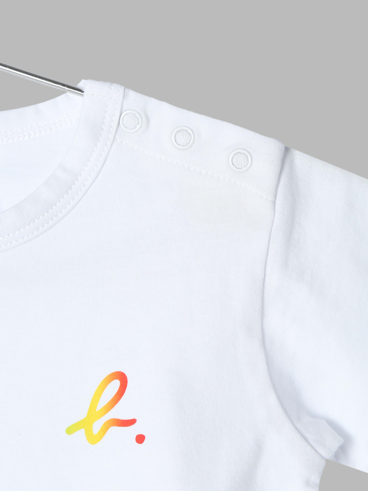 ENFANT ベビー ベビー ロゴ コットン 半袖 Tシャツ ホワイト