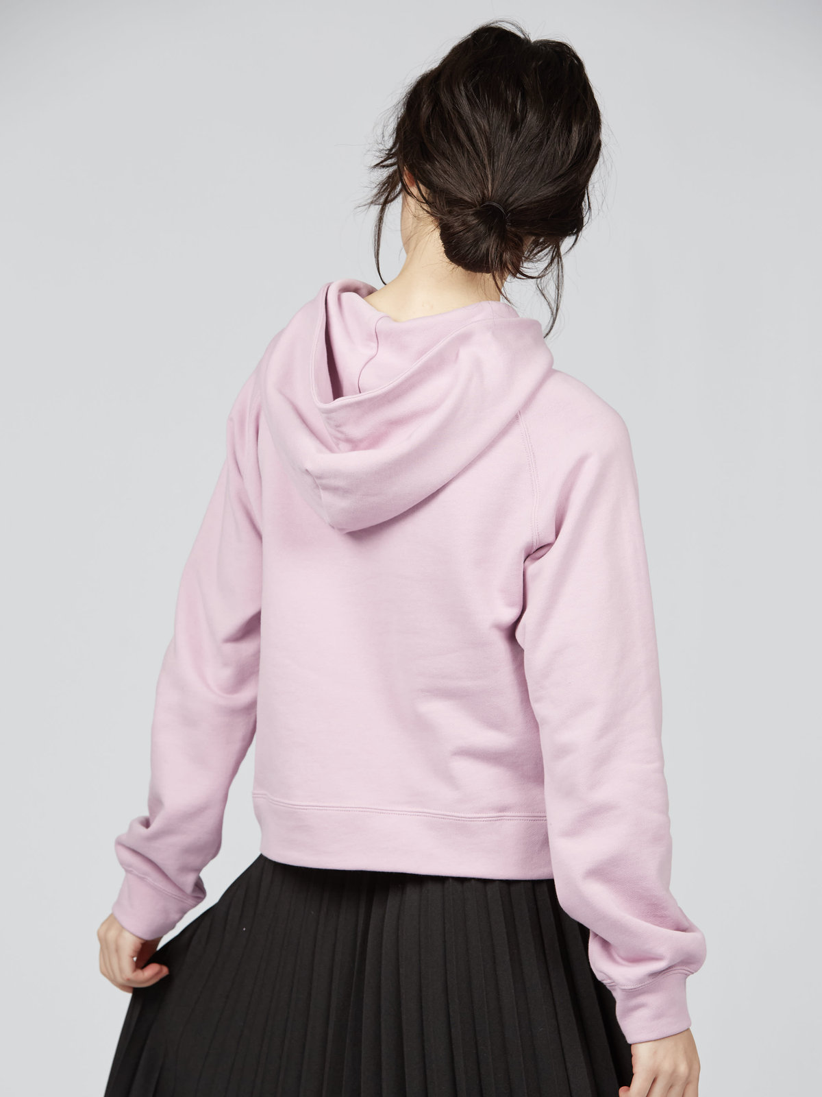 To b. by agnès b. ロゴ刺繍 コットン ニューマカロンカラー スウェットフーディー ピンク